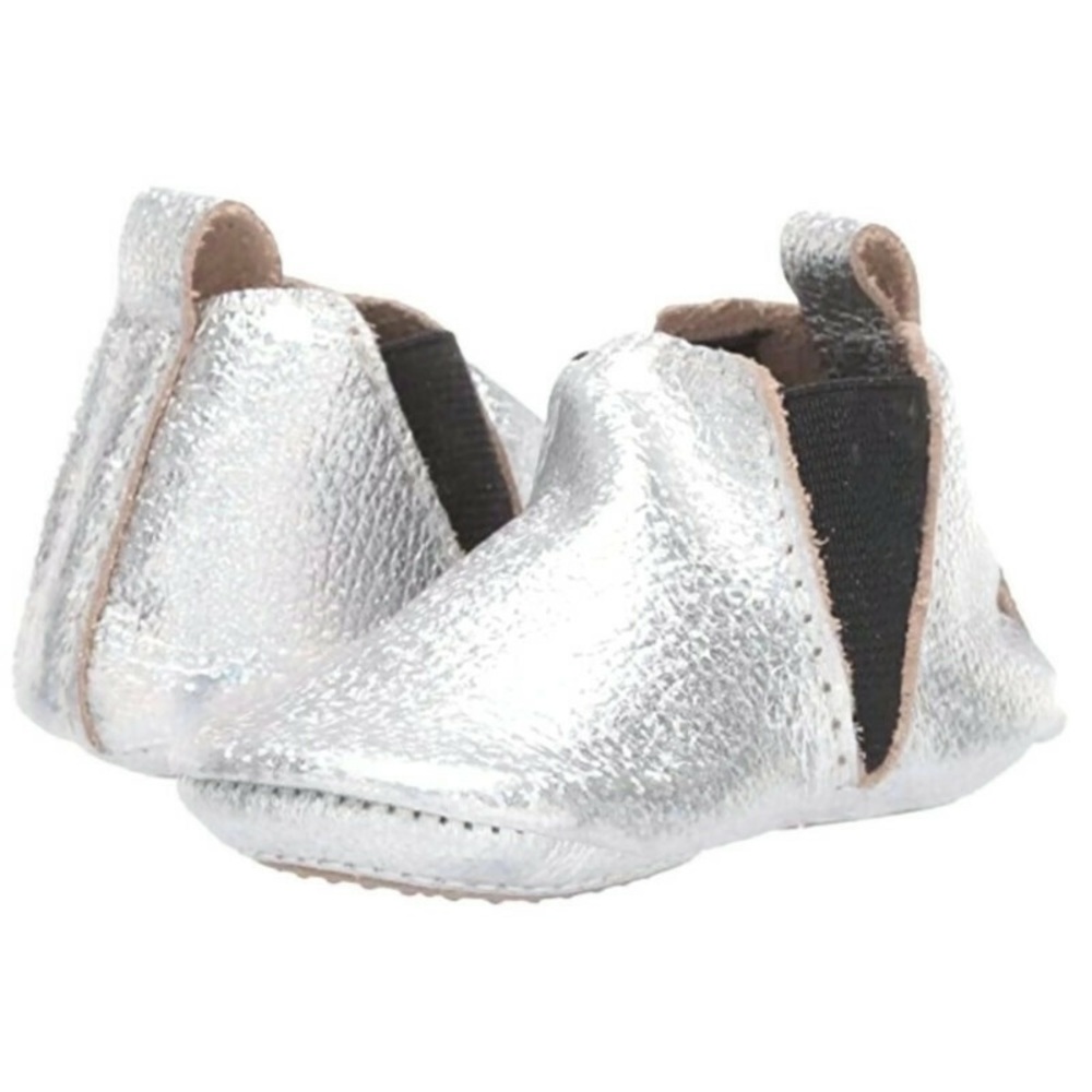 Never worn.  FRESHLY PICKED Mini rubber Sole Silver Chelsea Boots